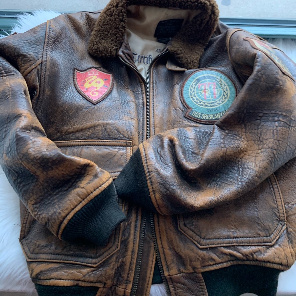 Vintage Avirex leather Army Jacket